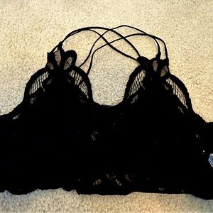 Black lace bralette